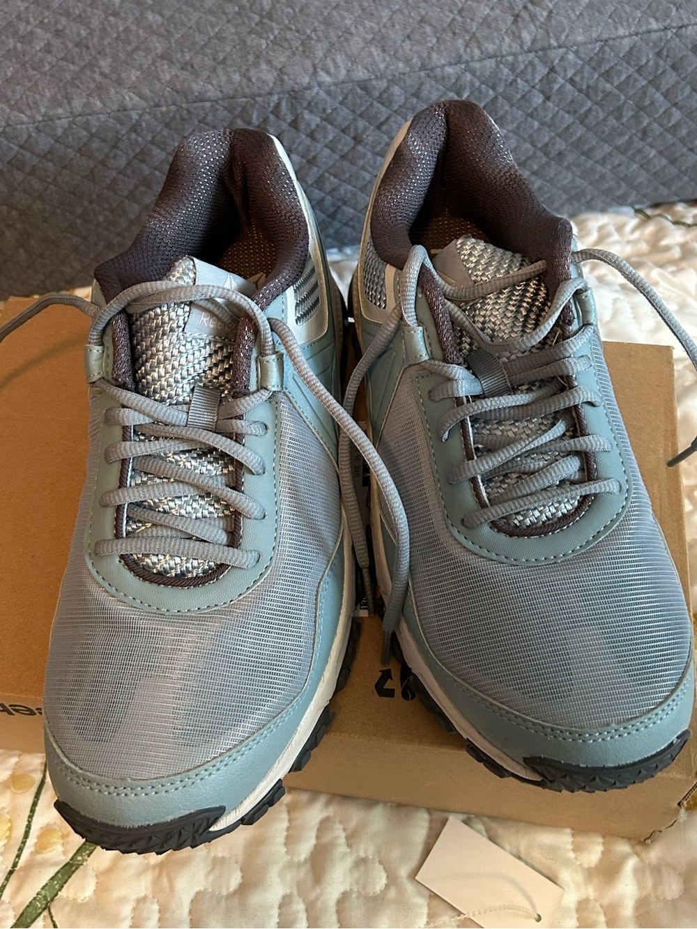 Reebok Light Blue and Gray Lace-Up Sneakers new with tags